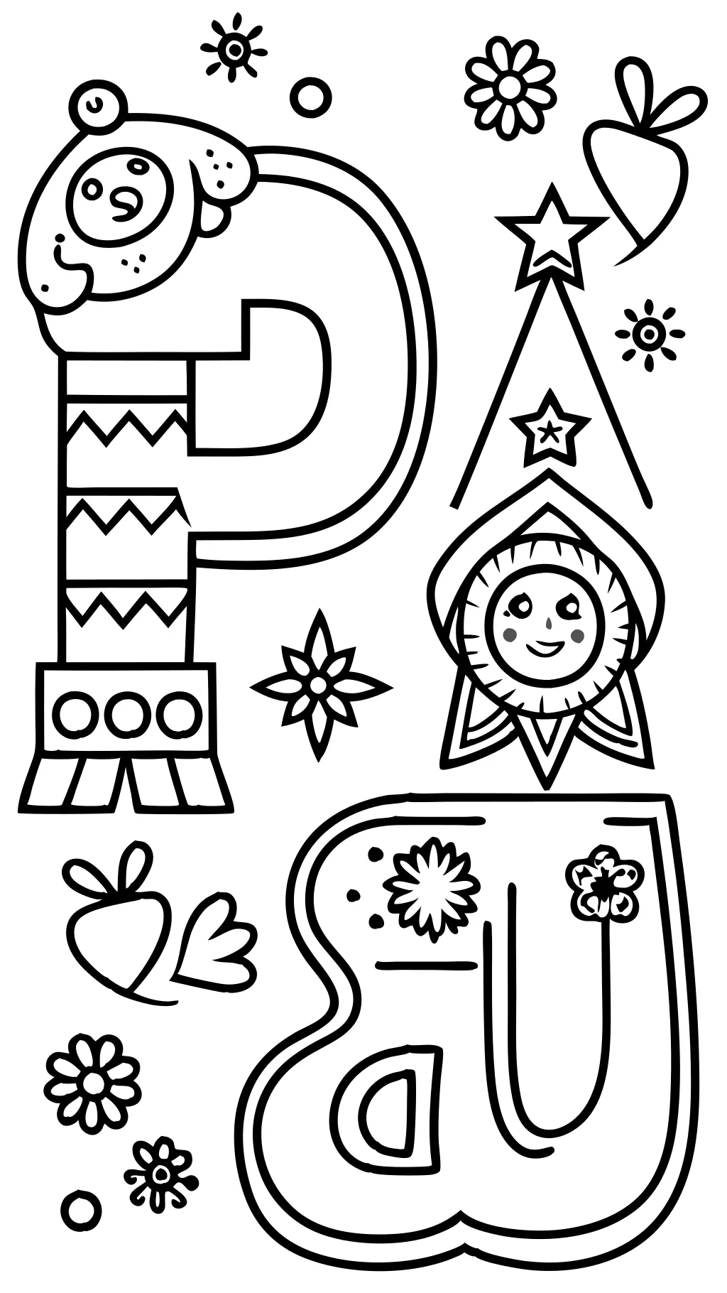 coloriages de la tradition d’alphabet russe